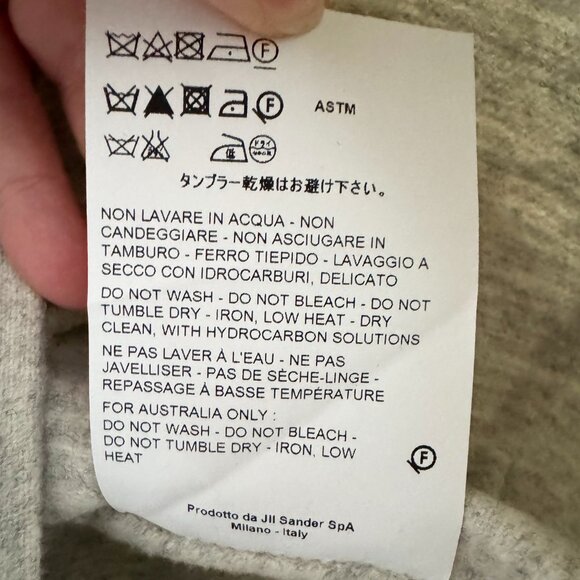 Jil Sander Grey Wool Felt Top, Size 36. Fits a US 4/6 - Picture 7 of 12